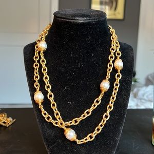 Julie Vos necklace with 6 pearls Long 38”